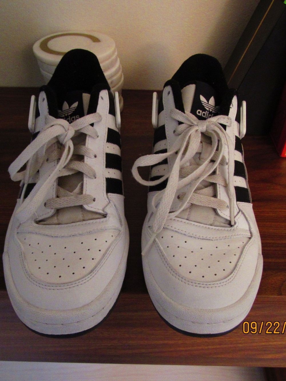adidas Men’s White and Black Low-Top Sneakers